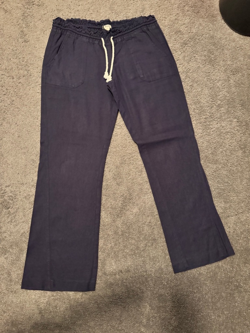 Roxy Navy Drawstring linen Pants